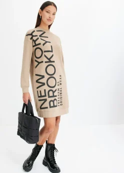 Clearance Vestido holgado tipo sudadera en suave mezcla de algodón Mujer Ropa Cómoda|Vestidos