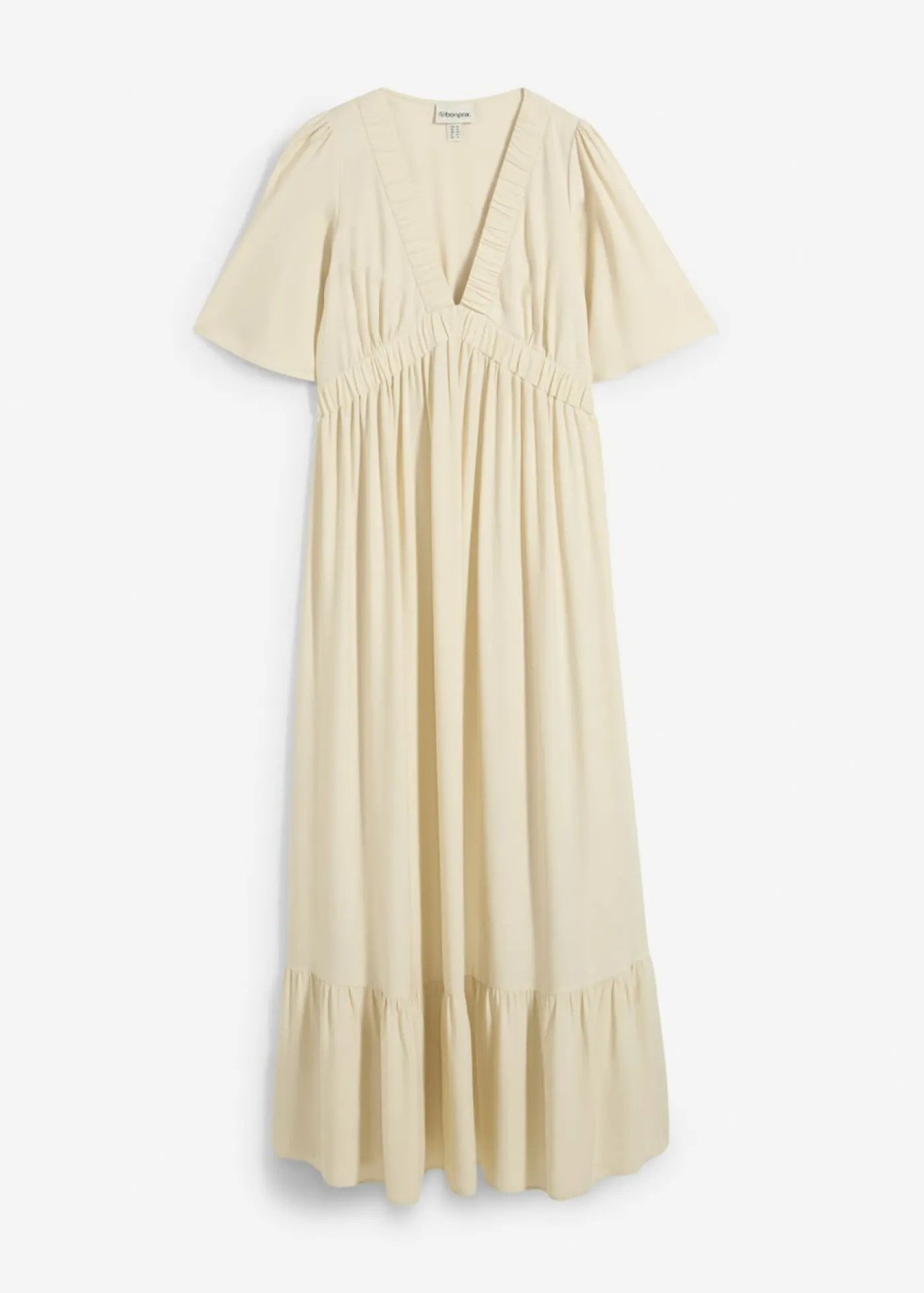Online Vestido largo a capas de viscosa fluida Mujer Vestidos