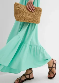 Hot Vestido largo a capas de viscosa fluida Mujer Vestidos