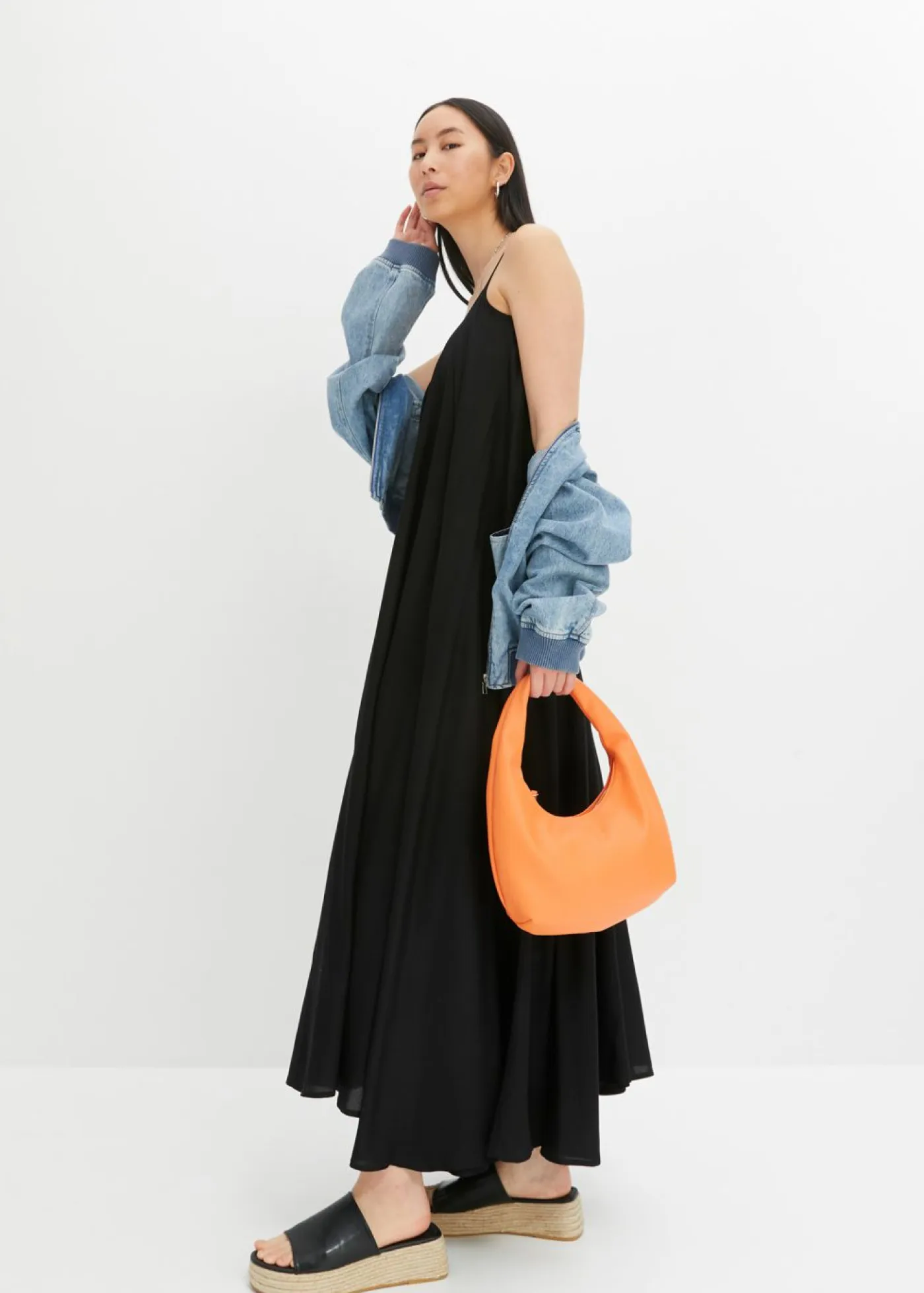 Clearance Vestido largo ancho Mujer Esenciales|Vestidos