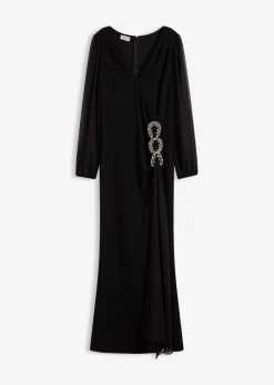 Online Vestido largo con aplicación de piedras brillantes Mujer Vestidos|Ropa Elegante