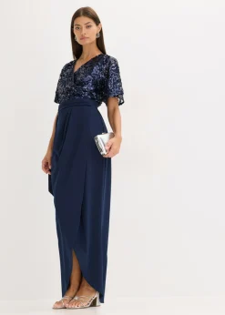 Clearance Vestido largo con bordado de lentejuelas Mujer Vestidos|Ropa Elegante