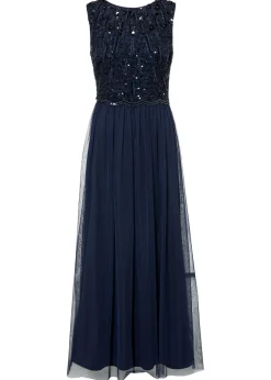 Outlet Vestido largo con bordado de lentejuelas Mujer Vestidos|Tallas Pequeñas