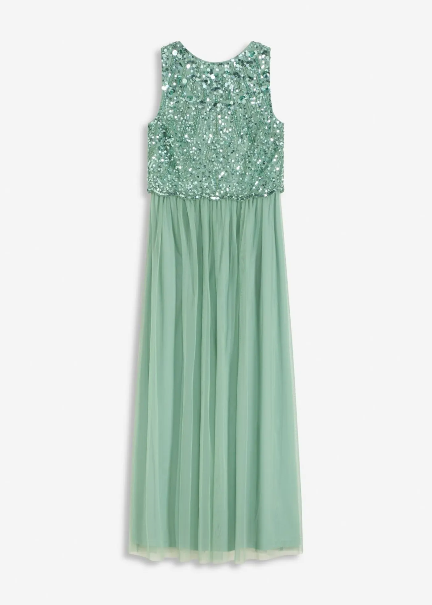 Sale Vestido largo con bordado de lentejuelas Mujer Vestidos|Tallas Pequeñas