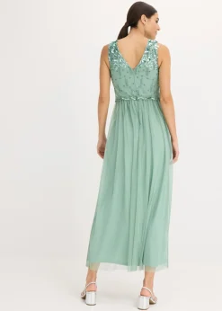 Sale Vestido largo con bordado de lentejuelas Mujer Vestidos|Tallas Pequeñas