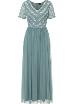 Clearance Vestido largo con bordado de lentejuelas Mujer Vestidos|Ropa Elegante