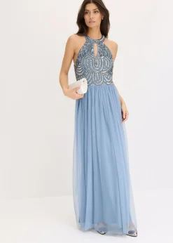 Best Vestido largo con bordado de lentejuelas Mujer Vestidos|Ropa Elegante