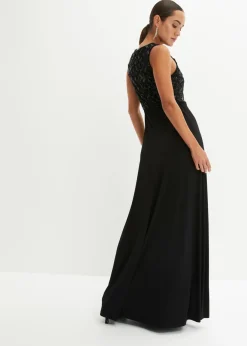 Vestido largo con bordado de lentejuelas Mujer Vestidos|Ropa Elegante