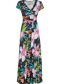 Vestido largo con diseño cruzado Mujer Vestidos