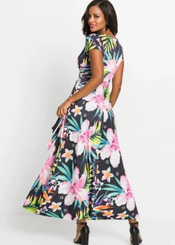 Vestido largo con diseño cruzado Mujer Vestidos