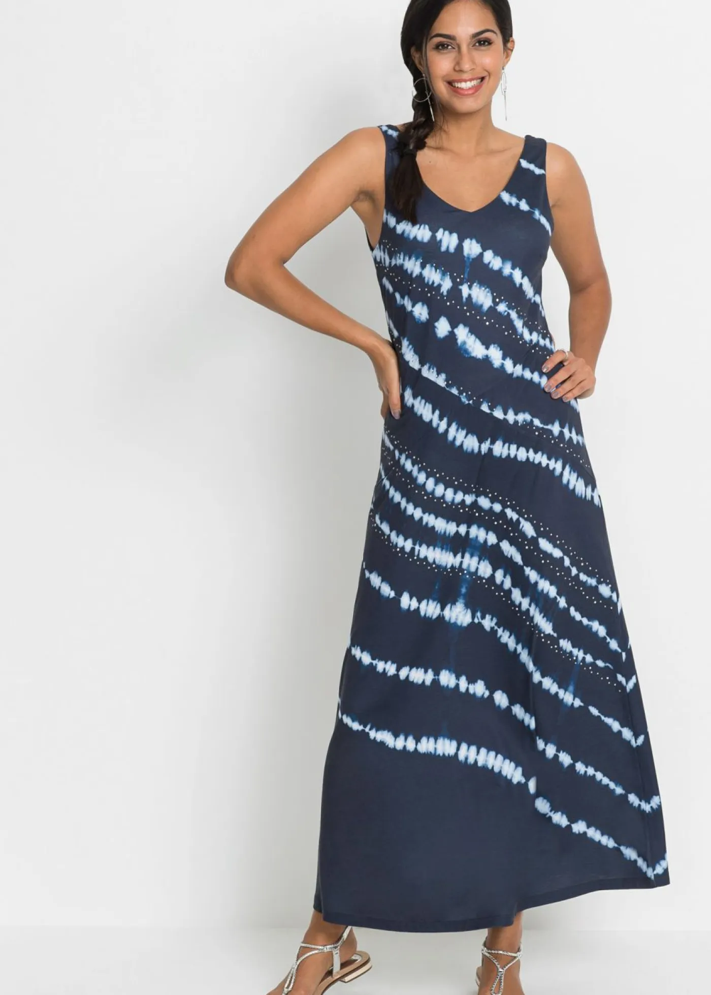 Vestido largo con efecto batik Mujer Vestidos
