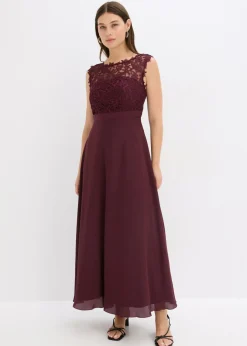 Outlet Vestido largo con encaje Mujer Vestidos|Tallas Pequeñas
