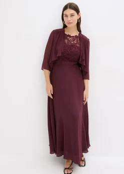 Outlet Vestido largo con encaje Mujer Vestidos|Tallas Pequeñas