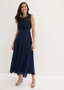 Best Vestido largo con encaje Mujer Tallas Pequeñas
