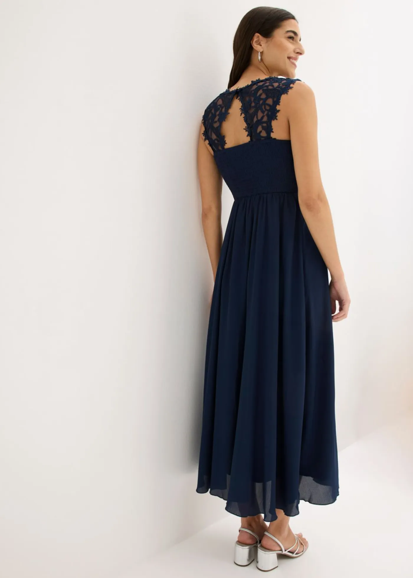 Sale Vestido largo con encaje Mujer Vestidos|Novedades