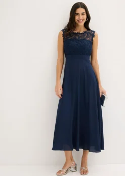 Sale Vestido largo con encaje Mujer Vestidos|Novedades