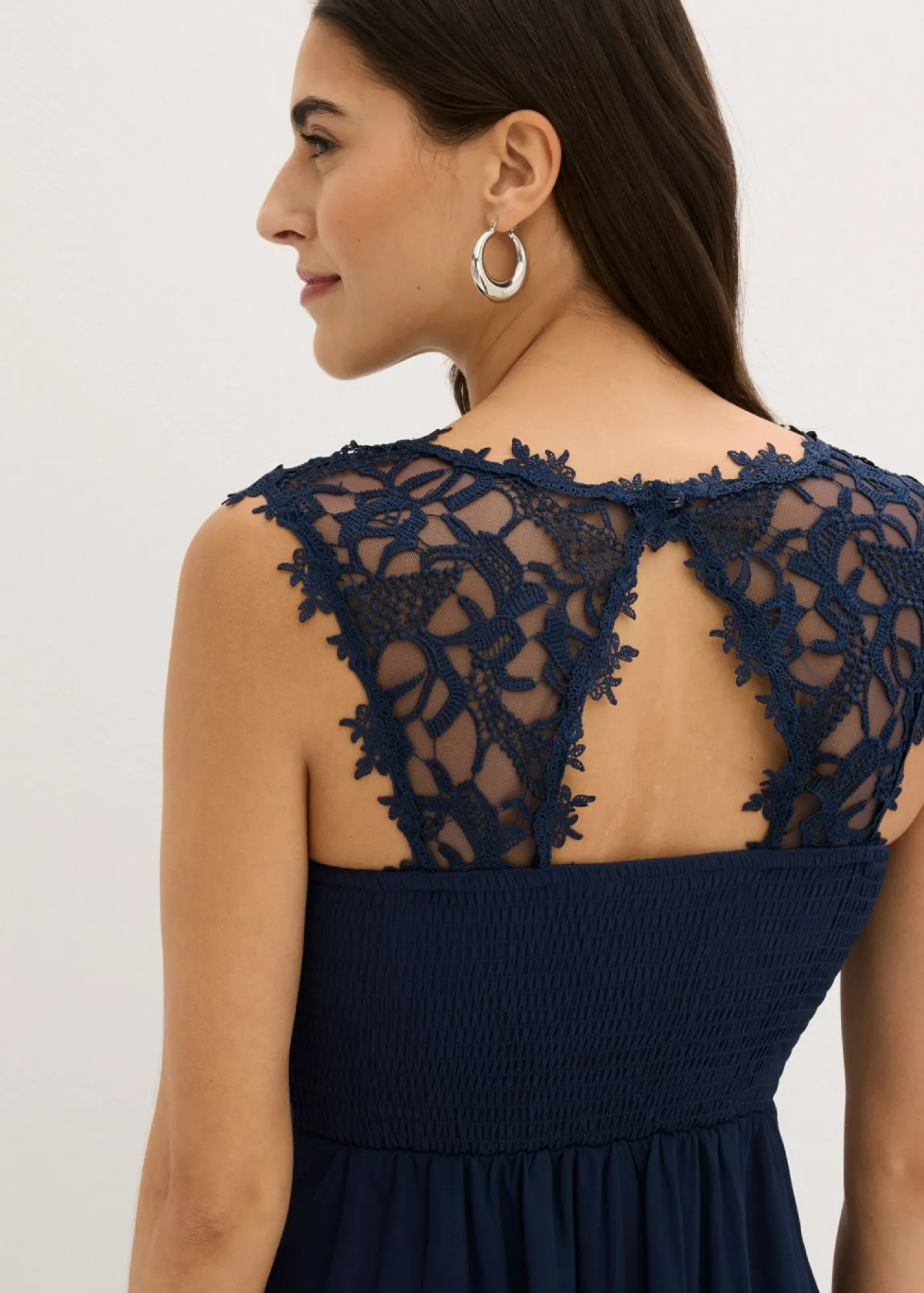 Sale Vestido largo con encaje Mujer Vestidos|Novedades