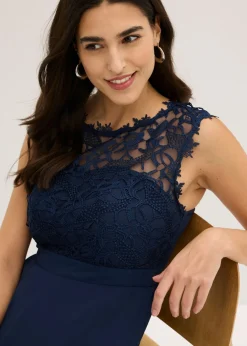 Sale Vestido largo con encaje Mujer Vestidos|Novedades