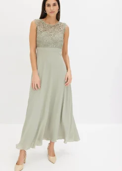 Sale Vestido largo con encaje Mujer Novedades