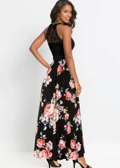 Clearance Vestido largo con estampado floral y encaje Mujer Vestidos