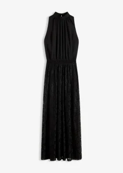 Sale Vestido largo con falda de encaje Mujer Vestidos|Ropa Elegante
