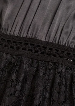 Sale Vestido largo con falda de encaje Mujer Vestidos|Ropa Elegante