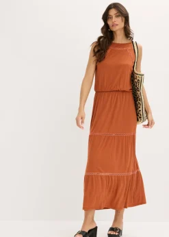 Discount Vestido largo con insertos de ganchillo Mujer Vestidos