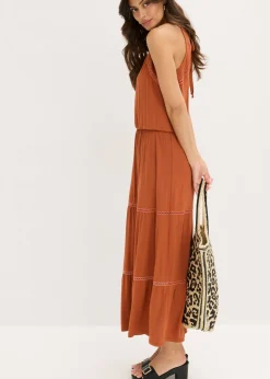 Discount Vestido largo con insertos de ganchillo Mujer Vestidos