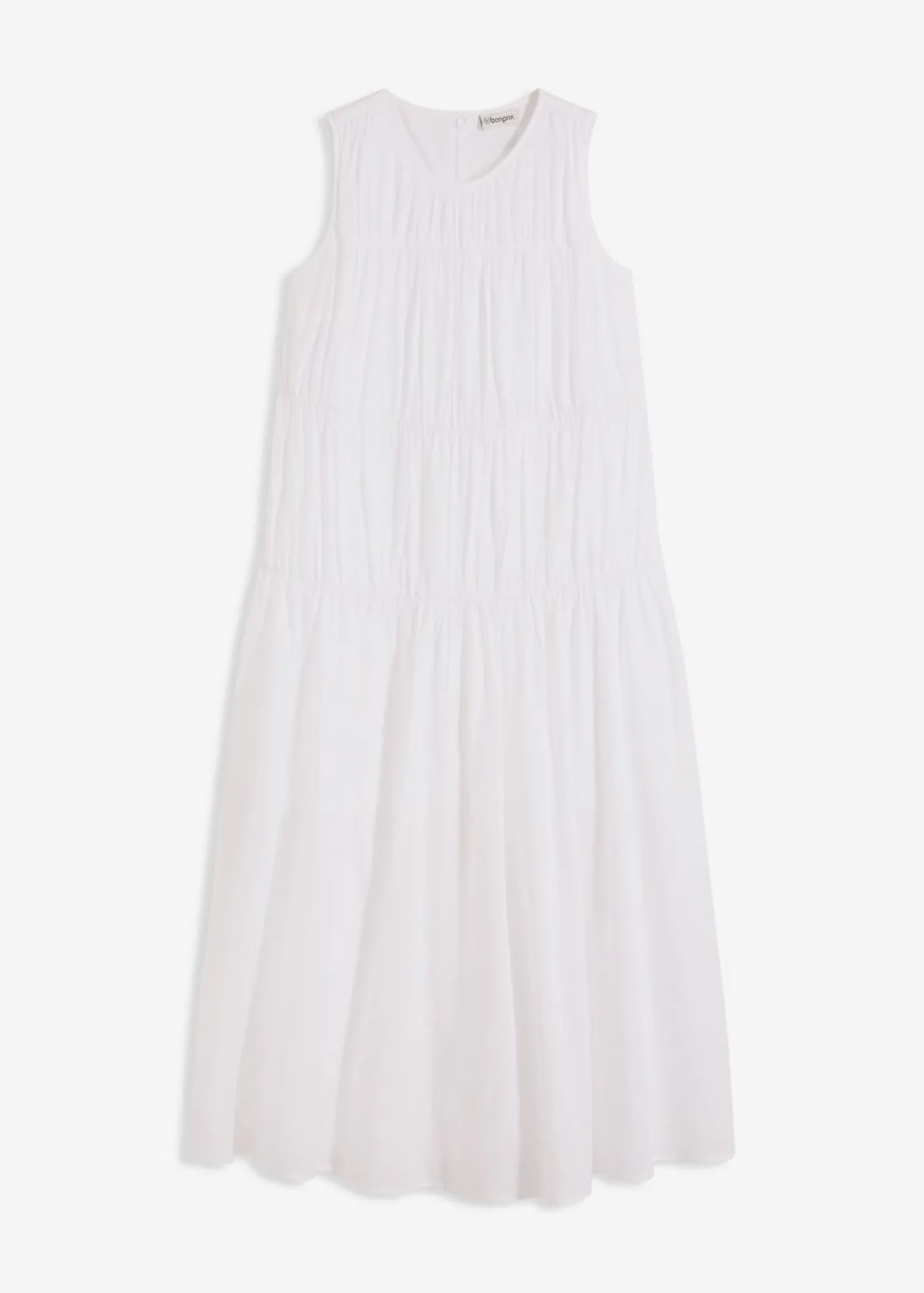 Clearance Vestido largo de algodón con fruncidos Mujer Vestidos