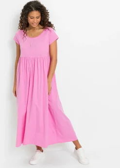 New Vestido largo de algodón orgánico Mujer Vestidos