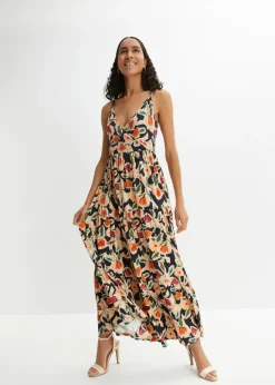 Clearance Vestido largo de mezcla de viscosa suave Mujer Vestidos
