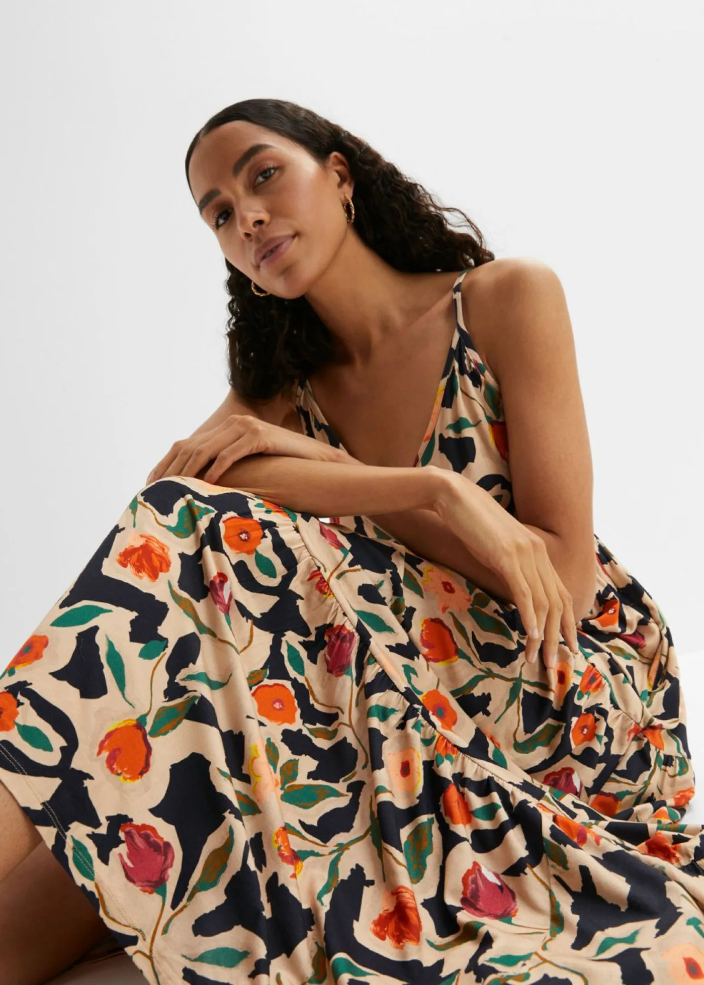 Clearance Vestido largo de mezcla de viscosa suave Mujer Vestidos