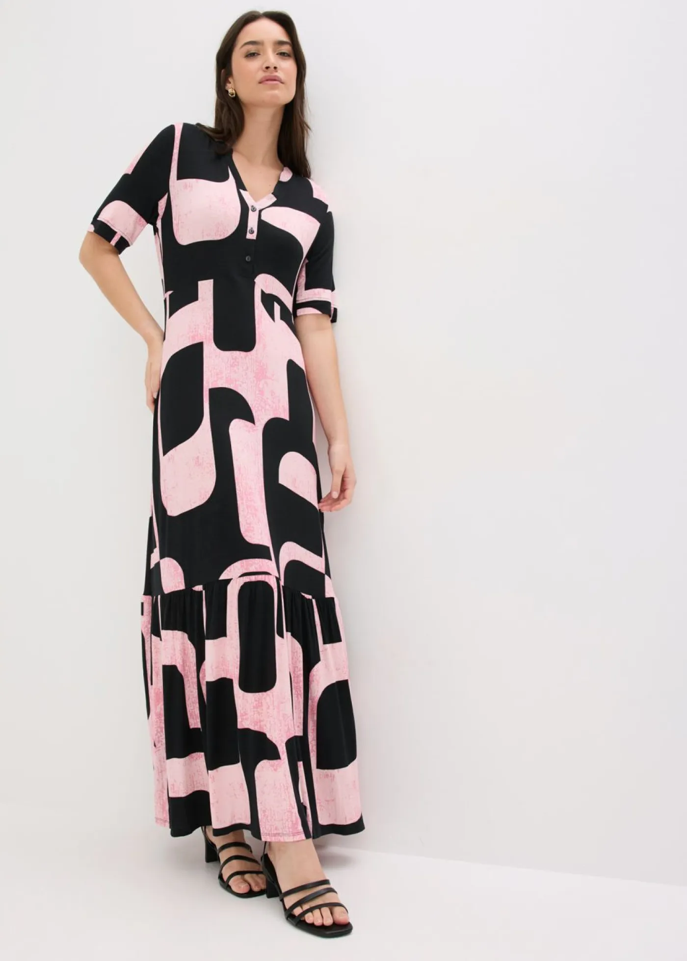 Hot Vestido largo de mezcla de viscosa suave Mujer Vestidos|Novedades