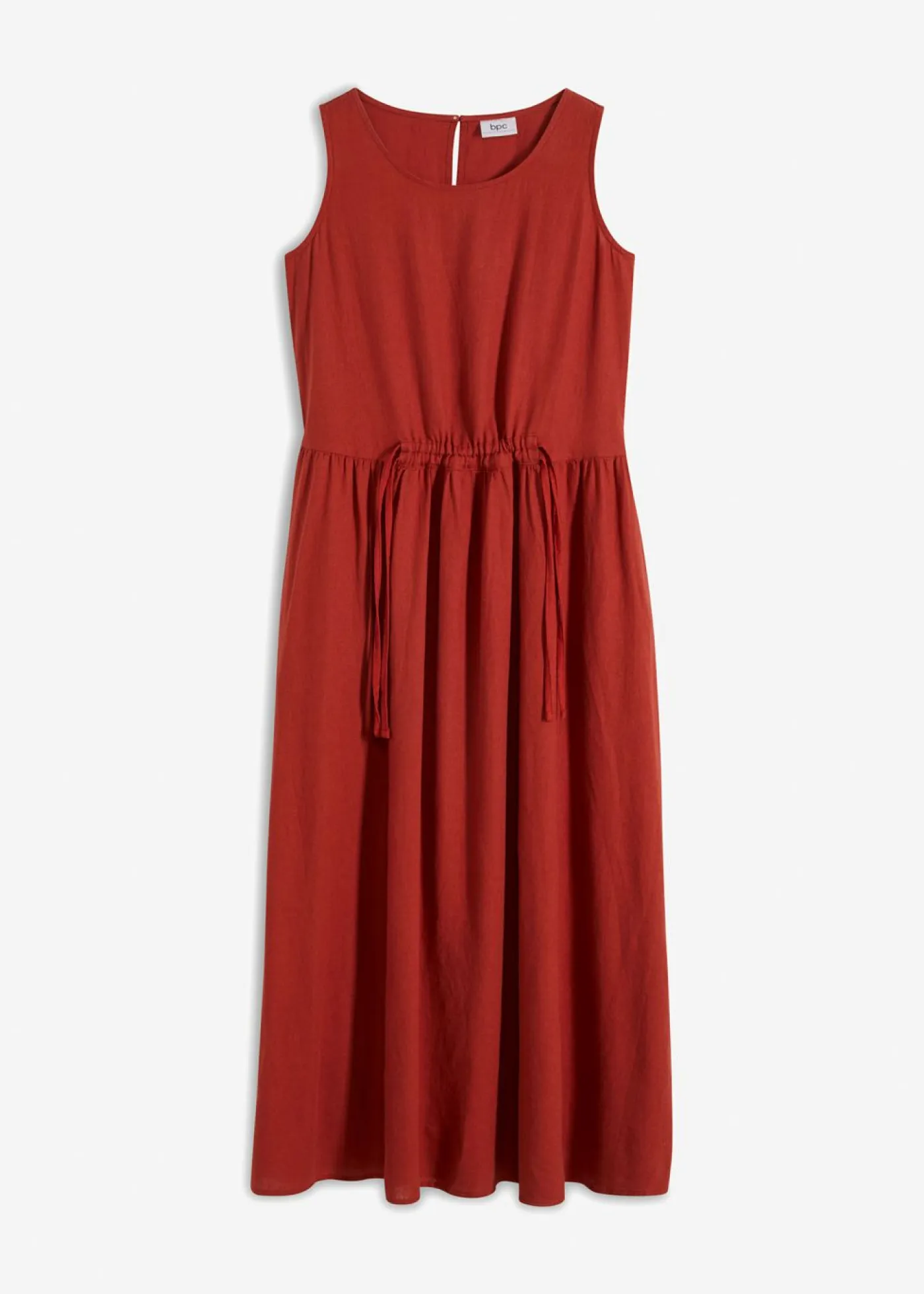 Discount Vestido largo de mezcla ligera de lino y viscosa Mujer Esenciales|Vestidos