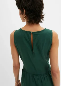 Online Vestido largo de mezcla ligera de lino y viscosa Mujer Esenciales|Vestidos