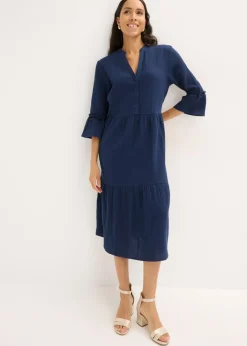 Discount Vestido largo de muselina suave Mujer Novedades
