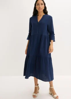 Discount Vestido largo de muselina suave Mujer Novedades