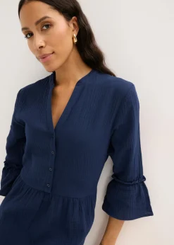 Discount Vestido largo de muselina suave Mujer Novedades