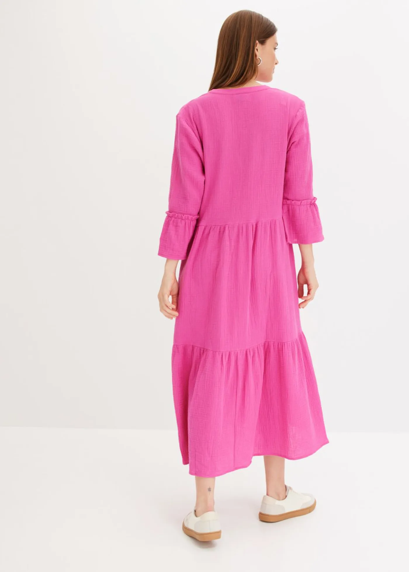 Online Vestido largo de muselina suave Mujer Vestidos|Tallas Pequeñas