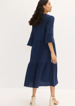 Clearance Vestido largo de muselina suave Mujer Vestidos|Tallas Pequeñas