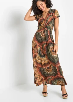 Clearance Vestido largo de punto estampado Mujer Vestidos|Novedades