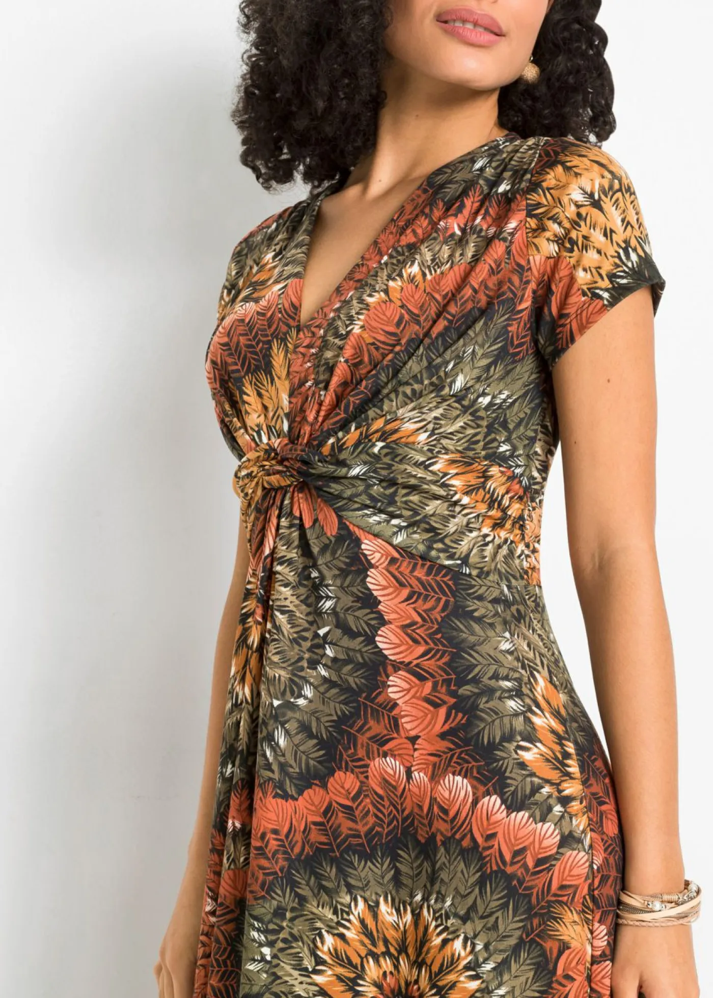 Clearance Vestido largo de punto estampado Mujer Vestidos|Novedades