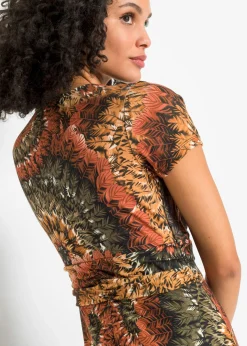 Clearance Vestido largo de punto estampado Mujer Vestidos|Novedades