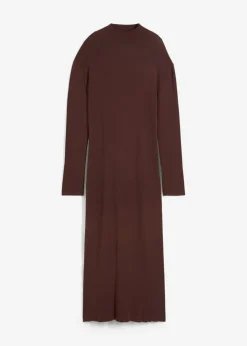Sale Vestido largo de punto fino de mezcla de viscosa fluida Mujer Vestidos|Ropa De Punto
