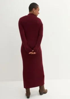 Best Vestido largo de punto fino de mezcla de viscosa fluida Mujer Vestidos|Ropa De Punto