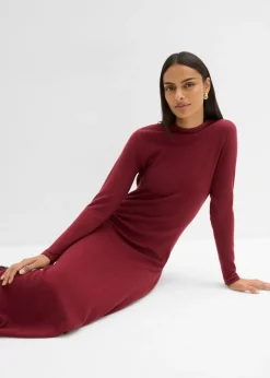 Sale Vestido largo de punto fino con cachemir Mujer Esenciales|Vestidos