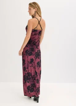 Outlet Vestido largo de terciopelo brillante Mujer Vestidos|Ropa Elegante