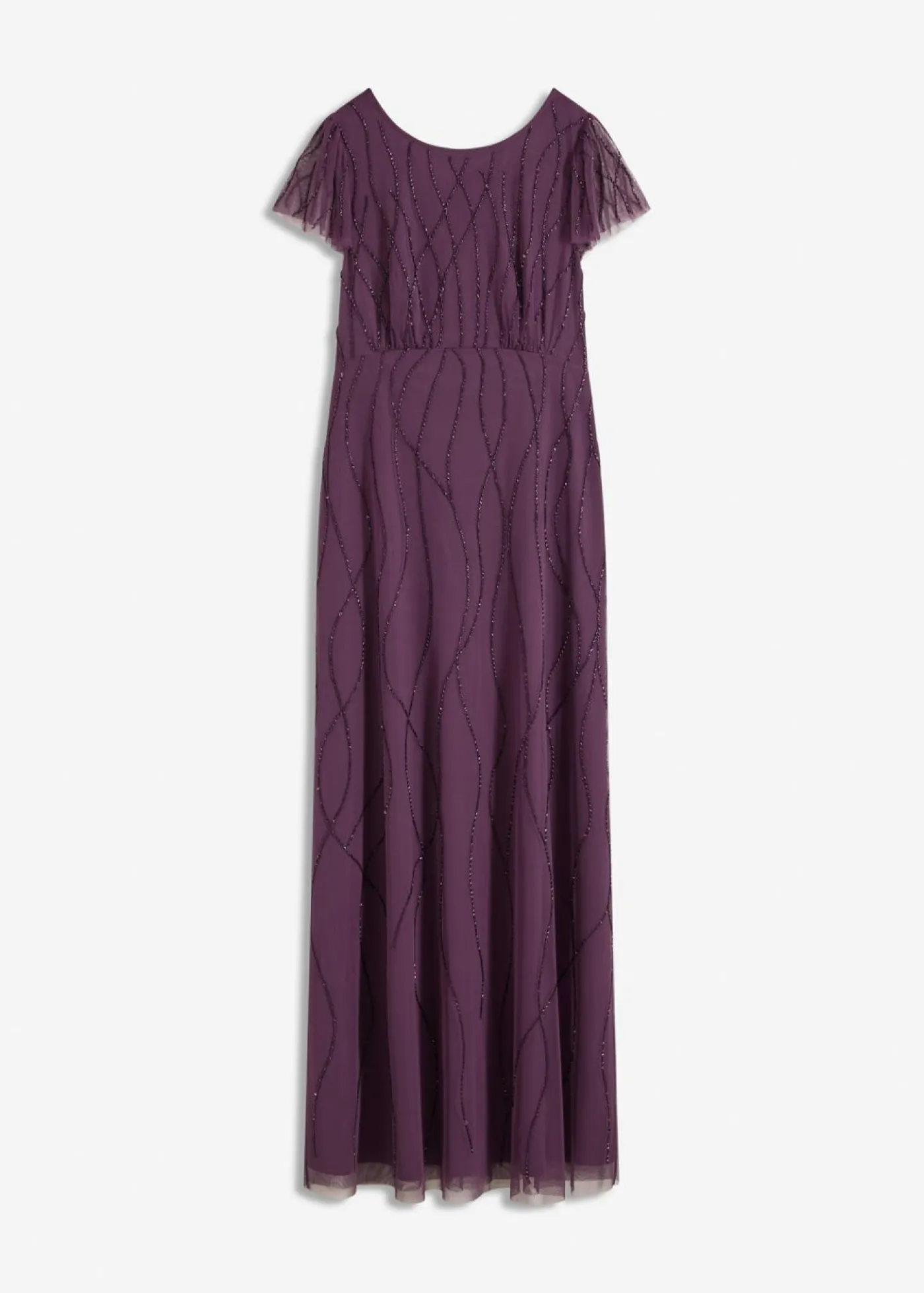 Best Vestido largo de tul delicado con bordado de perlas Mujer Tallas Pequeñas
