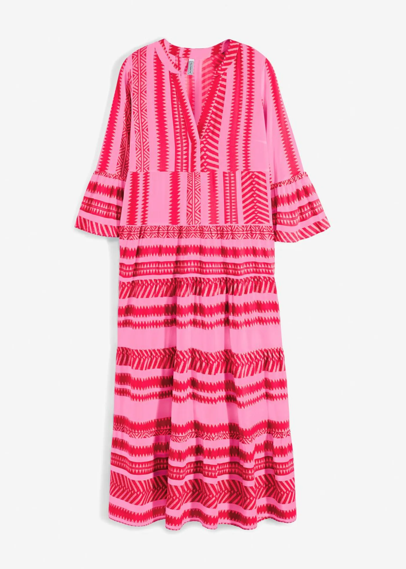 Sale Vestido largo de viscosa fluida Mujer Tallas Pequeñas|Novedades