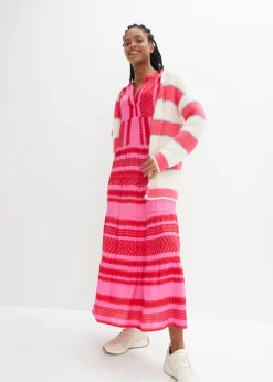 Sale Vestido largo de viscosa fluida Mujer Tallas Pequeñas|Novedades